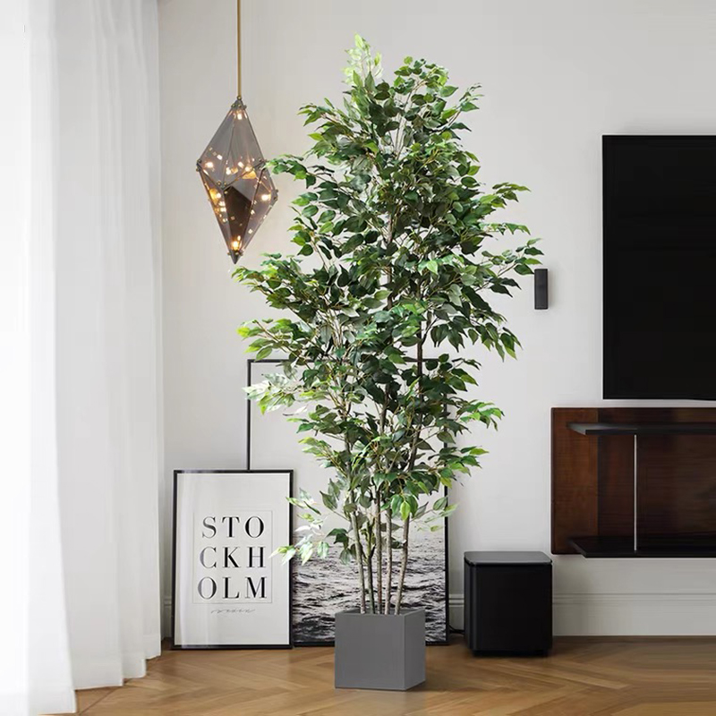 Ficus Lyrata Tree - Pohon Ficus buatan plastik, tanaman lantai