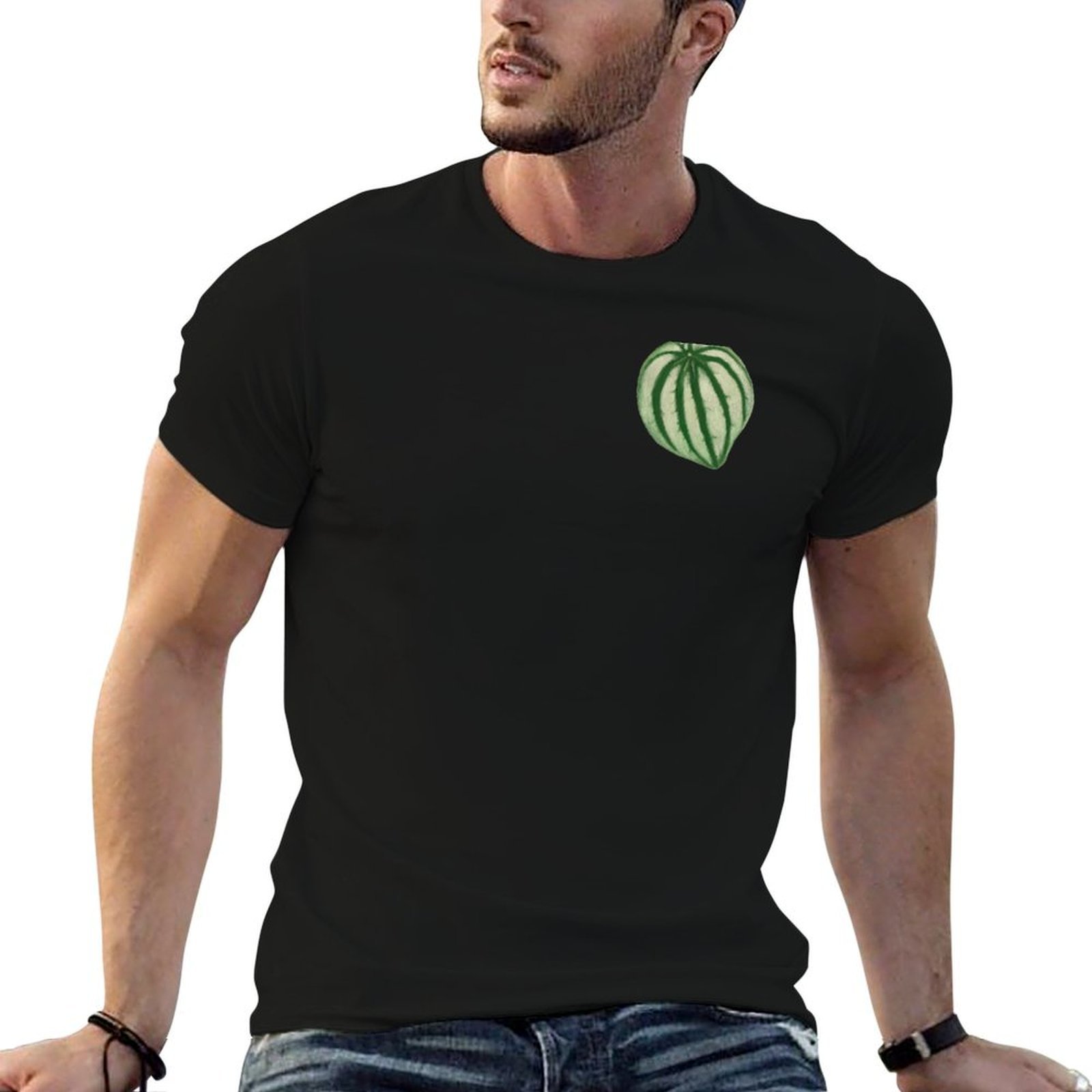 Peperomia Watermelon - Kaos dengan motif semangka dan tanaman