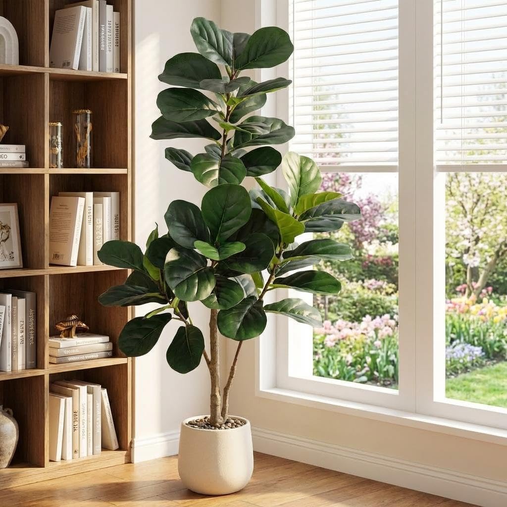 Pohon Fiddle Leaf Fig Buatan - - Ficus Lyrata Tree ulasan dan harga