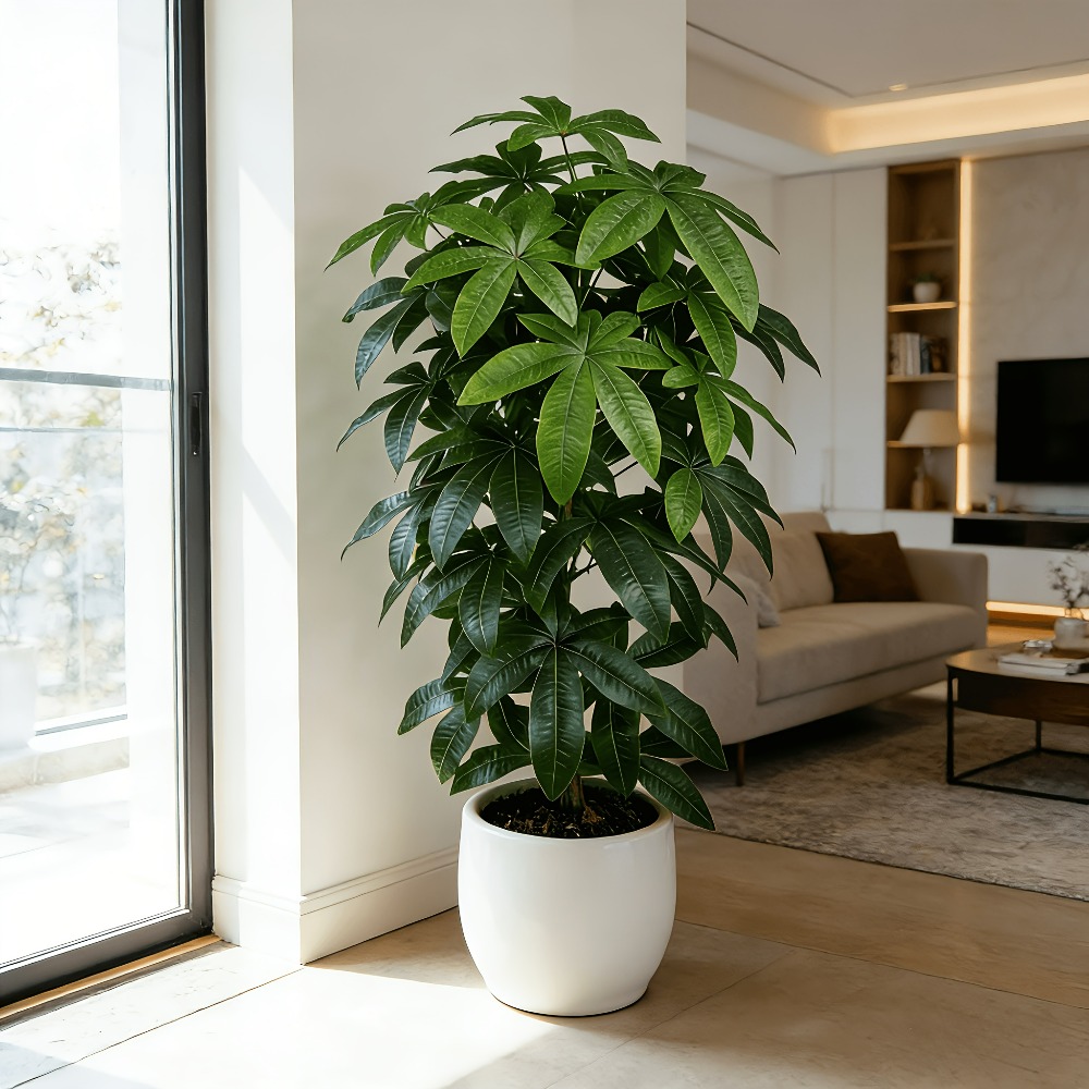 Pohon Uang Buatan Pachira Aqua - Monstera Adansonii ulasan dan harga